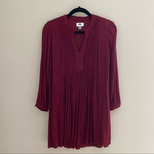 Burgundy 3/4 sleeve dress xs